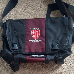 Timbuk2 Black and Burgundy Messenger Bag